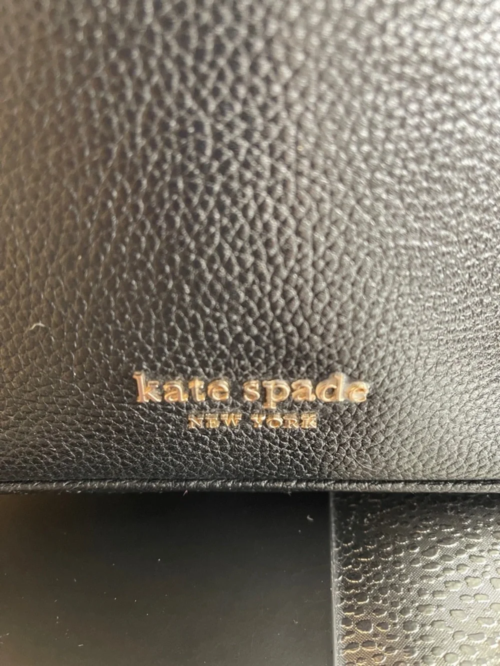 kate spade black pebbled leather crossbody shoulder bag
